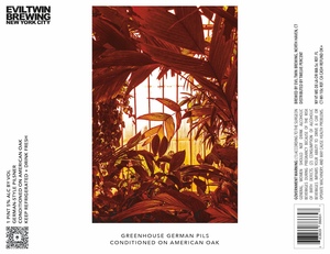 Evil Twin Brewing New York City Greenhouse German Pils Conditioned On American Oak