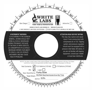 Funky Gose Wlp644 Saccharomyces Brux-like Trois