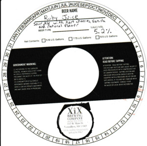 Xix Brewing Company Ruby Juice