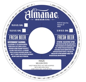 Almanac Beer Co. Haze Nelson Cryo