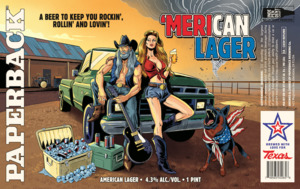 Paperback Brewing Merican Lager