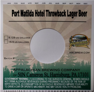 Port Matilda Hotel Throwback Lager Beer 