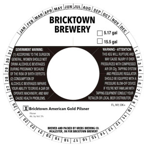 Bricktown Brewery Bricktown American Gold Pilsner