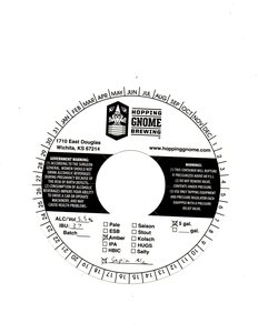 Hopping Gnome Brewing Sepia Amber Ale