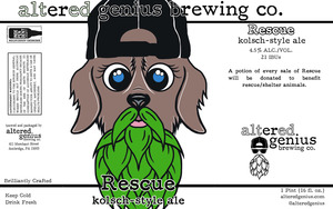 Altered Genius Brewing Co Rescue Kolsch-style