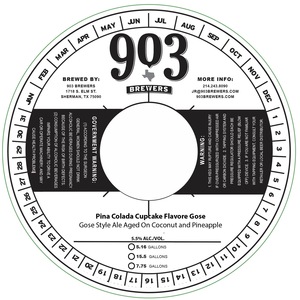 903 Brewers Pina Colada Cupcake Flavored Gose April 2024