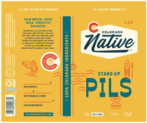 Colorado Native Stand Up Pils