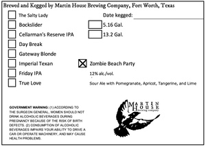 Martin House Brewing Company Zombie Beach Party