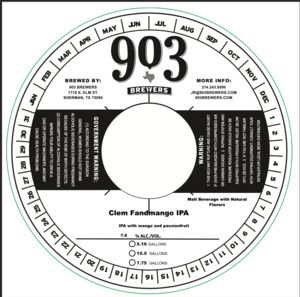 903 Brewers Clem Fandmango IPA April 2024