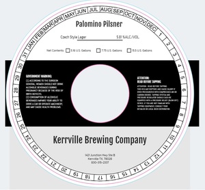 Kerrville Brewing Company Palomino Pilsner Czech Style Lager