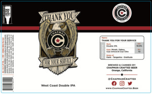 Chapman Crafted Beer Thank You For Your Service