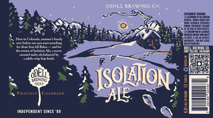 Odell Brewing Company Isolation Ale April 2024