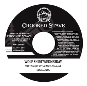 Crooked Stave Wolf Shirt Wednesday April 2024