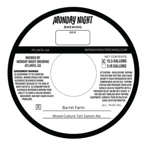 Monday Night Brewing Barrel Farm