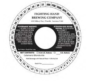 Fighting Hand Brewing Company Calamansi Blonde