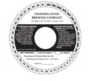 Fighting Hand Brewing Company Strawberry Rhubarb