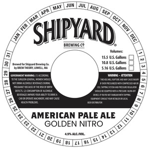 Shipyard Brewing Co. American Pale Ale Golden Nitro