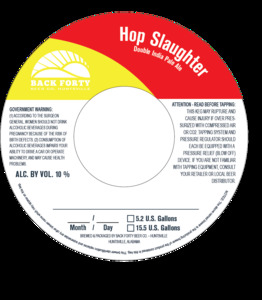 Back Forty Beer Co. Hunstville Hop Slaughter