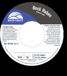Back Forty Beer Co. Huntsville Bock Haben