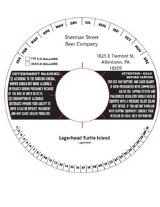 Sherman Street Beer Company Lagerhead Turtle Island Lager April 2024