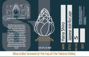 Shorthead Brewing Hana Shiro Japanese - Style Rice Lager June 2024