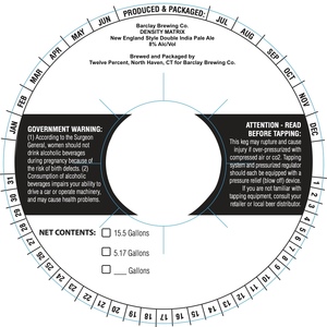 Barclay Brewing Co. Density Matrix