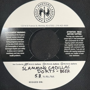 Nortons Brewing Company Slammin Cadillac Dorts