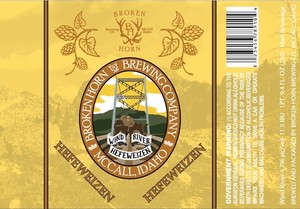 Broken Horn Brewing Company Wind River Hefeweizen May 2024