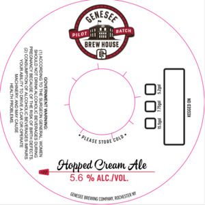 Genesee Brew House Hopped Cream Ale