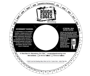 Rough Edges Brewing I Didn't Like The Bowling Alley Wine List So I Came Here