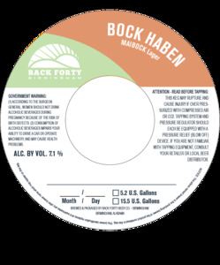 Back Forty Beer Company-birmingham Bock Haben