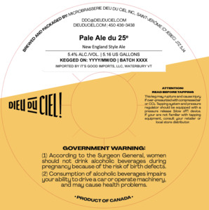 Dieu Du Ciel Pale Ale Du 25e