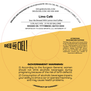 Dieu Du Ciel Limo CafÉ