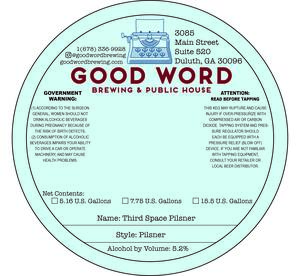 Good Word Brewing Third Space Pilsner