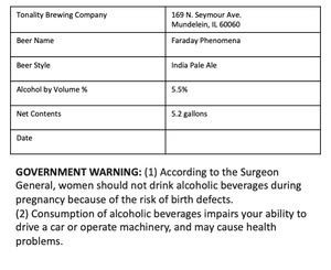 Tonality Brewing Company Faraday Phenomena IPA